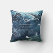 Coussin Sous la mer | Statistiques de naissance de bébé oc (Verso)