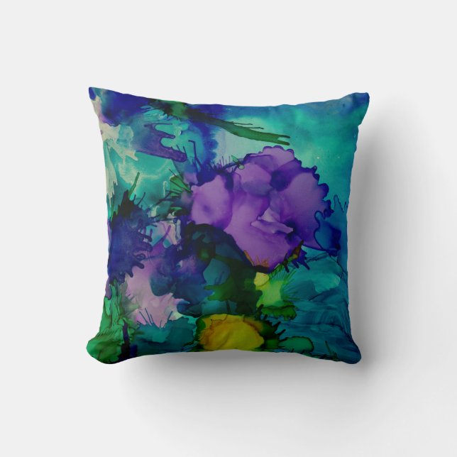 Coussin Sous l'abrégé sur le monde de l'eau (Recto)