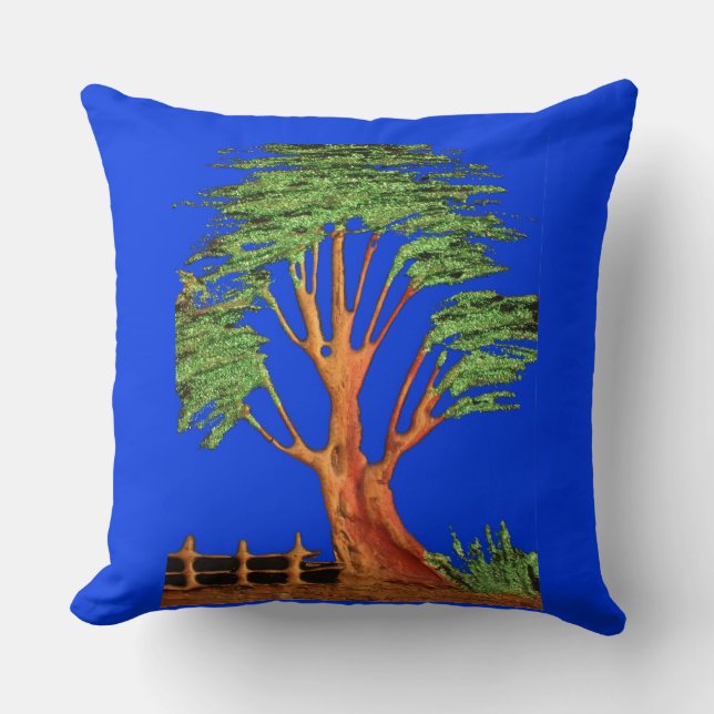 Coussin Sous le ciel bleu : La collection d'arbres Acacia (Recto)