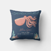 Coussin Sous le record de naissance de pieuvre de mer Jeu (Recto)