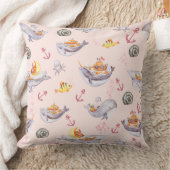 Coussin Sous les créatures marines et la vie marine (Couverture)