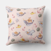 Coussin Sous les créatures marines et la vie marine (Verso)