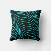 Coussin Sous les vagues Créatures de la mer Noir Cushion (Verso)