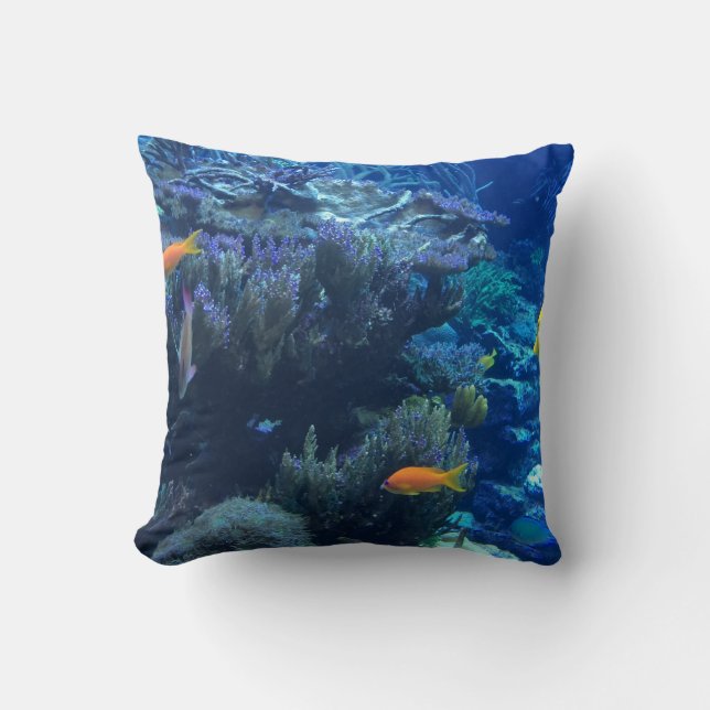 Coussin Sous L'Océan Eau Monde Et Été (Recto)
