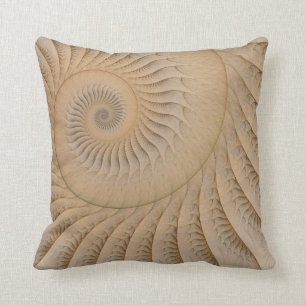 Coussin Sous-sol Tan Spiral Abstrait