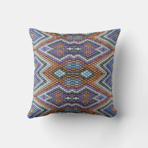 Coussin Southwestern Bead Art