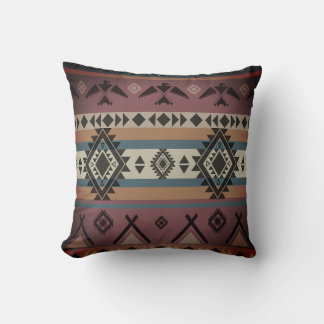 Coussin Southwestern Native American Tribal Pattern