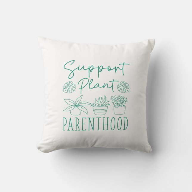 Coussin Soutien à la parentalité Plante (Recto)