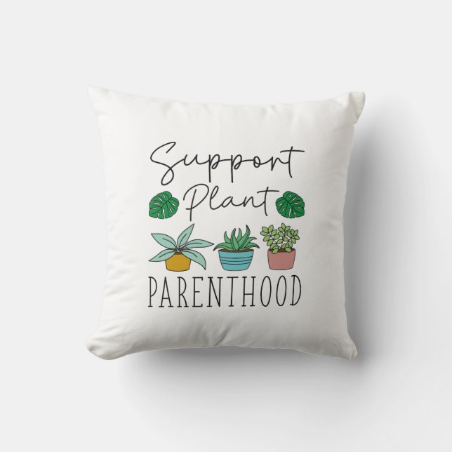 Coussin Soutien à la parentalité Plante (Recto)