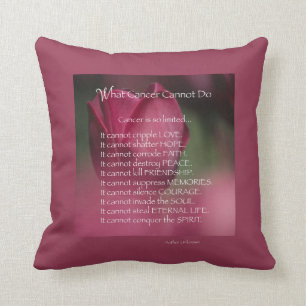 Coussin Soutien contre le cancer, Ce que le cancer ne peut