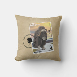 Coussin Souvenir du timbre de Muskox