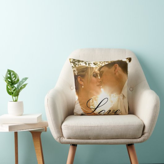 Coussin Souvenir fait sur commande de photo de mariage (Chaise)