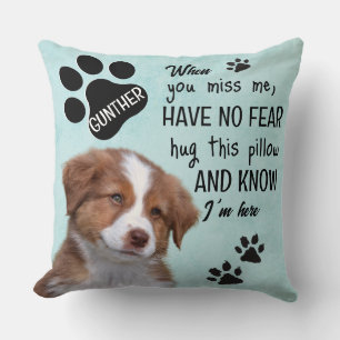 Coussin Souvenir personnalisé du chien