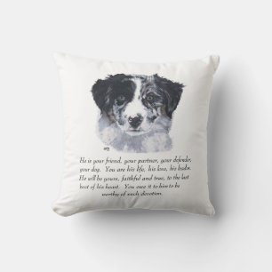 Coussin Souvenirs Border Collie