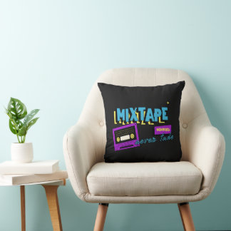 Coussin Souvenirs de mixtape Nostalgie de cassette rétro