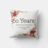 Coussin "Souvenirs dorés : Célébrer 50 ans d'amour" (Recto)