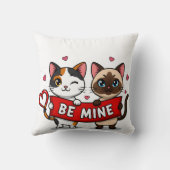 Coussin Soyez à MOI Chats de la Saint-Valentin | Adorables (Verso)