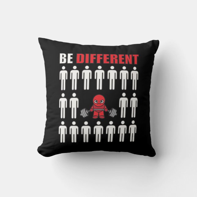 Coussin Soyez différent - Kawaii Anime Bodybuilding Workou (Recto)