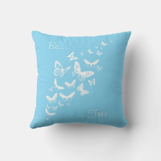 Coussin Soyez libre (blanc) (Verso)