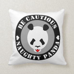 Coussin Soyez prudent Naught Panda