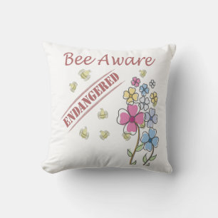 Coussin Soyez Prudents - Sauvez les Abeilles