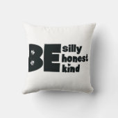 Coussin Soyez Sincèrement Ridicule et Gentil (Verso)