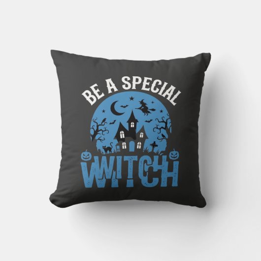 Coussin Soyez un design de Halloween de sorcière spéciale_ (Recto)