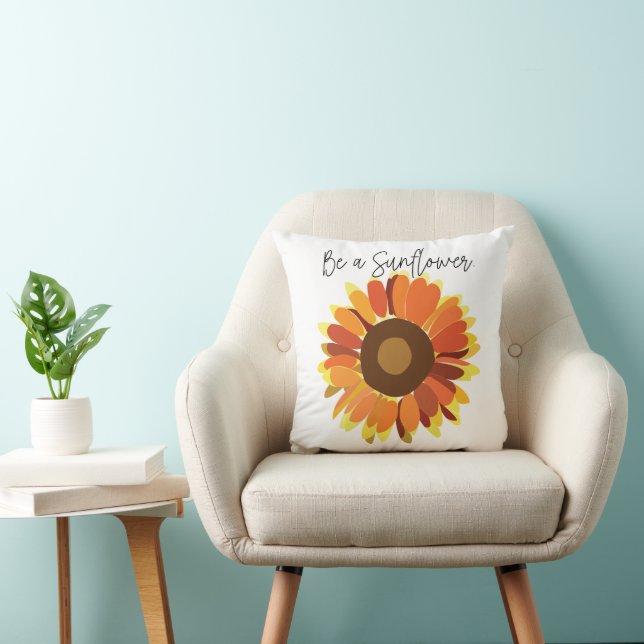 Coussin Soyez un tournesol (Chaise)