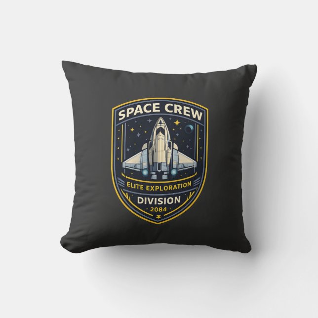 Coussin Space Crew Exploration Division Throw Pillow (Recto)