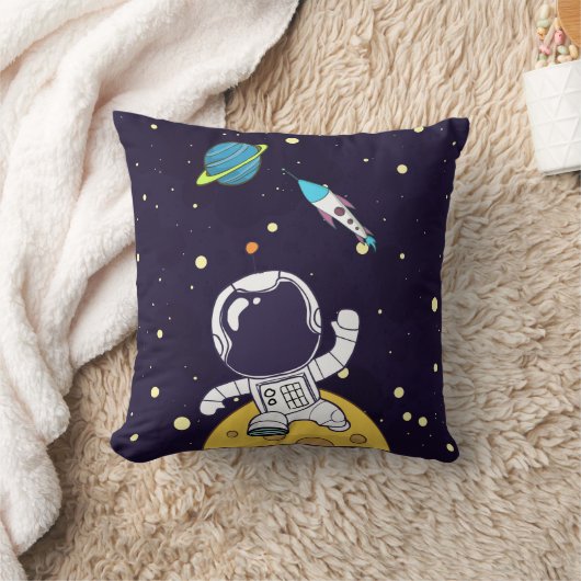 Coussin Spaceman Explorant L'Espace (Couverture)