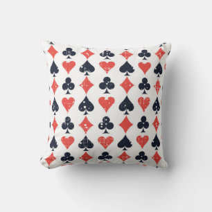 Coussin Spade, diamant, coeur, motif de club