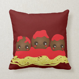 Coussin Spaghetti de Kawaii et carreau de boulettes de