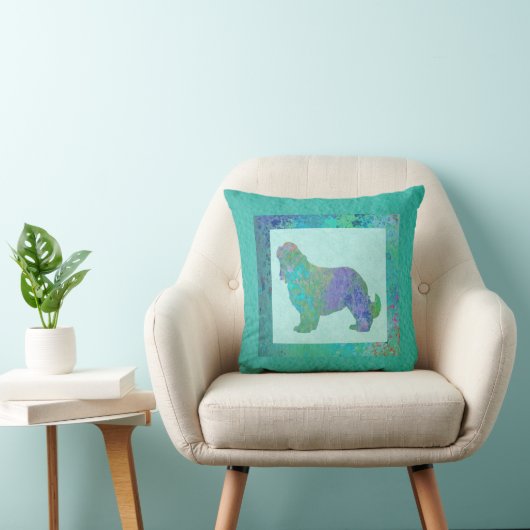 Coussin Spaniel Bleu (Chaise)