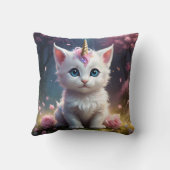 Coussin "Sparkle Paws : Le chat licorne enchanteur" (Verso)