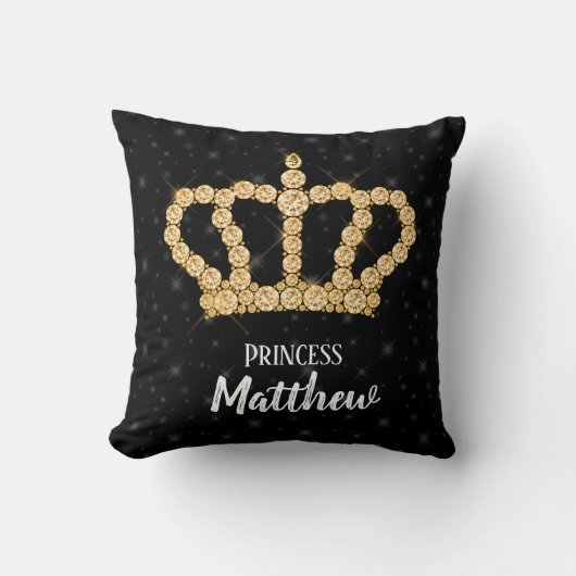Coussin Sparkling Diamond Crown - choisissez votre arrière (Recto)