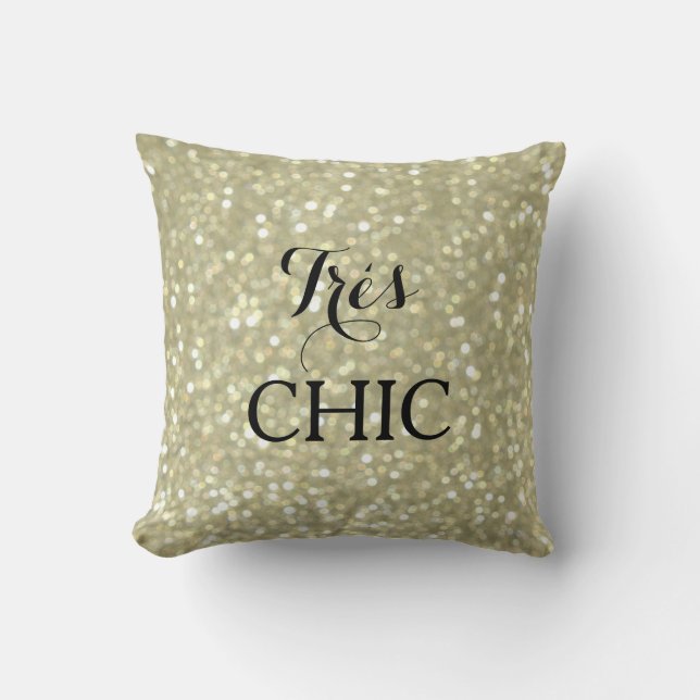 Coussin Sparkly Gold Very CHIC (Recto)