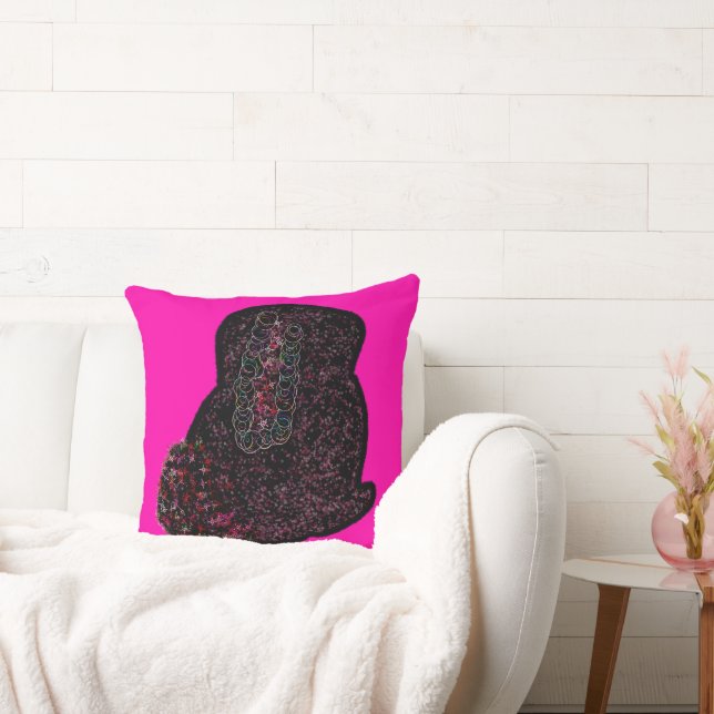Coussin Sparkly magical black rabbit for luck (Canapé)