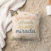 Coussin Spécialiste officielle des petits miracles (Couverture)