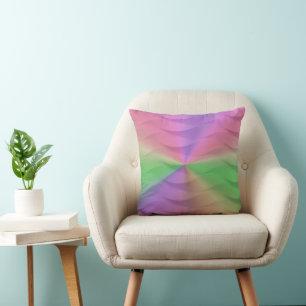 Coussin Spectre de tissage arc-en-ciel
