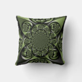 Coussin Sphères miniatures de forêt verte blanche (Verso)