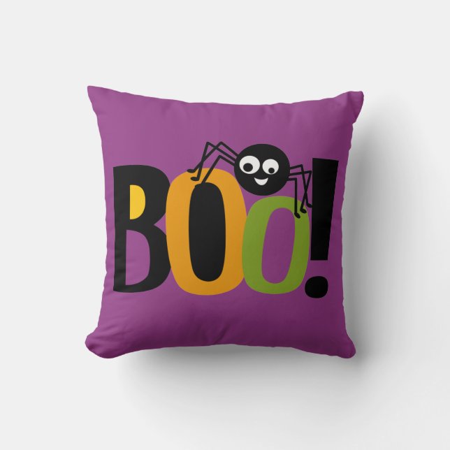 Coussin Spider BOO Halloween (Recto)