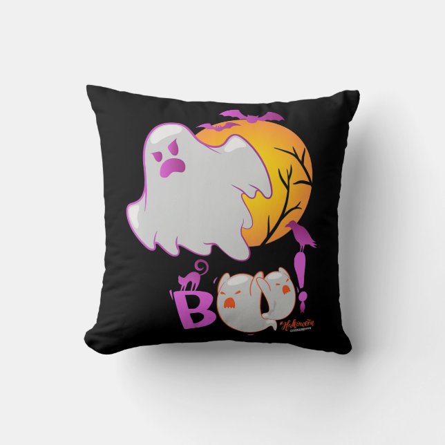 Coussin Spider Cadeau Boo Ghost Bats Spider Déplaisant Hal (Recto)