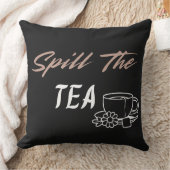Coussin Spill the Tea Funny Co-worker Gift for Her (Couverture)