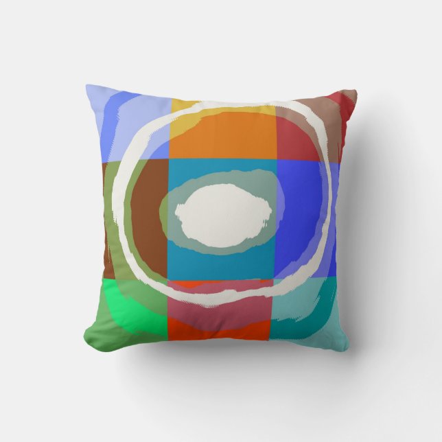 Coussin spirale colorée Abstraite (Recto)