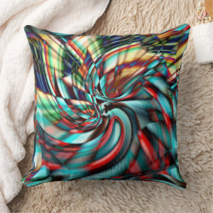 Coussin Spirale de pixel amplifié avec ton en verre martel
