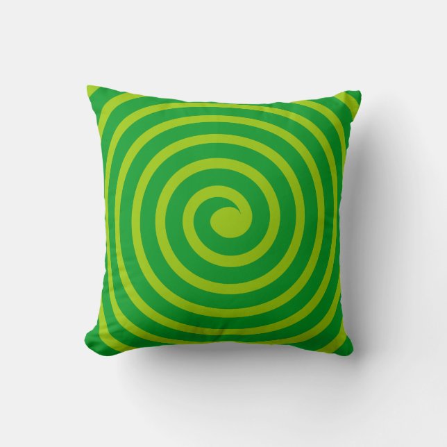 Coussin Spirale - Tons verts (Recto)