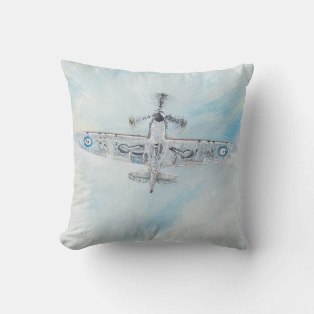 Coussin SPITFIRE. "As de pique. 2014. (Recto)