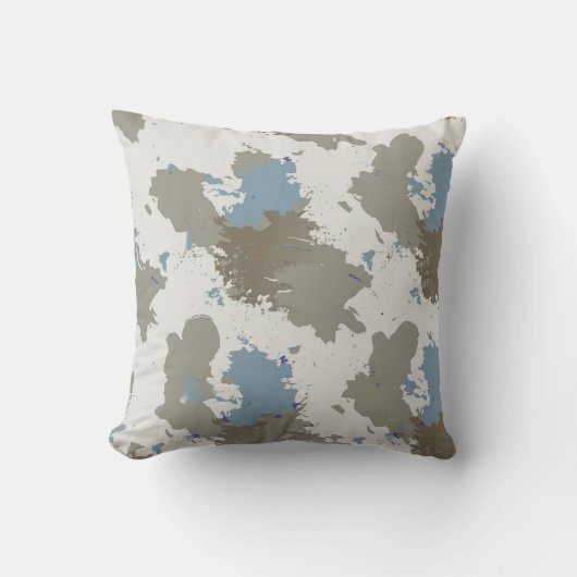 Coussin Splash Abstrait Doux (Recto)