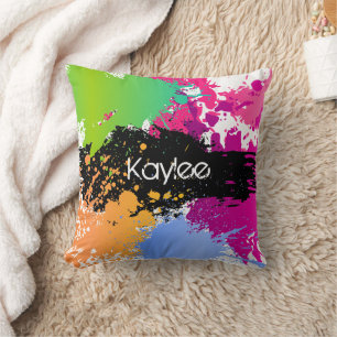 Coussin Splash couleur artiste personnalisée