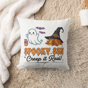 Coussin Spooky Szn Halloween Fantômes – Joli Automne